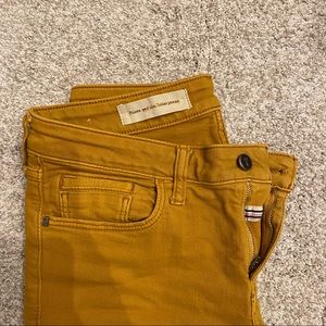 Pilcro mustard yellow straight denim sz 28 Anthro